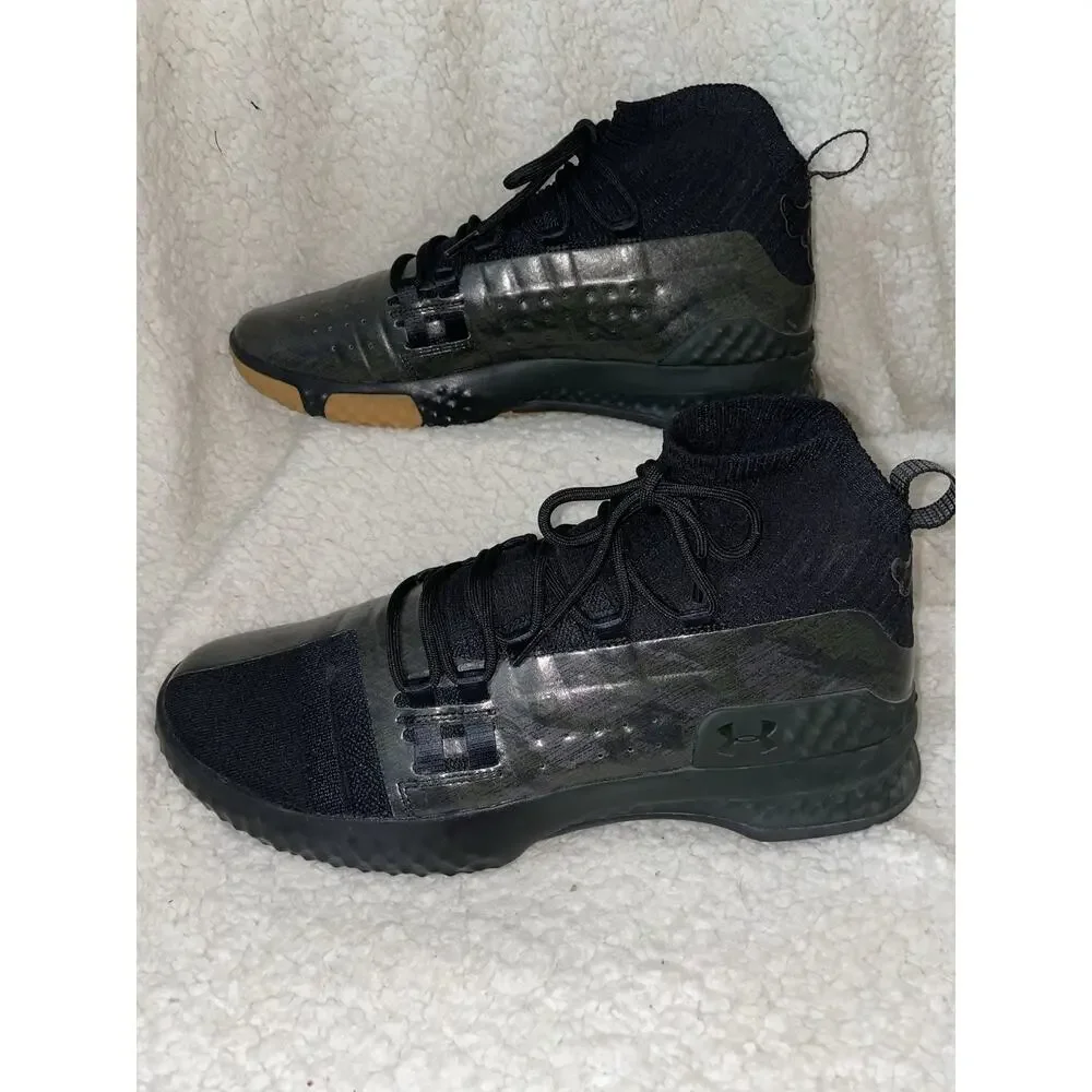 RARE🔥 Under Armour Project Rock 1 Training Sz 13 Mens Black Blood Sweat Respect - Picture 1 of 9